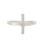 anillo de plata abierto con forma de cruz, de Tabata Morgana