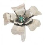 Anillo de plata con turquesa flor de Tabata Morgana