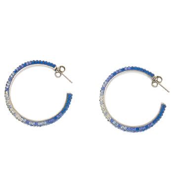 Pendientes de plata con cristales bicolor de Tabata Morgana