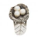 Anillo de plata nido con perlas de Tabata Morgana