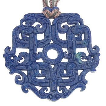 Colgante medallón jade azul de Tabata morgana